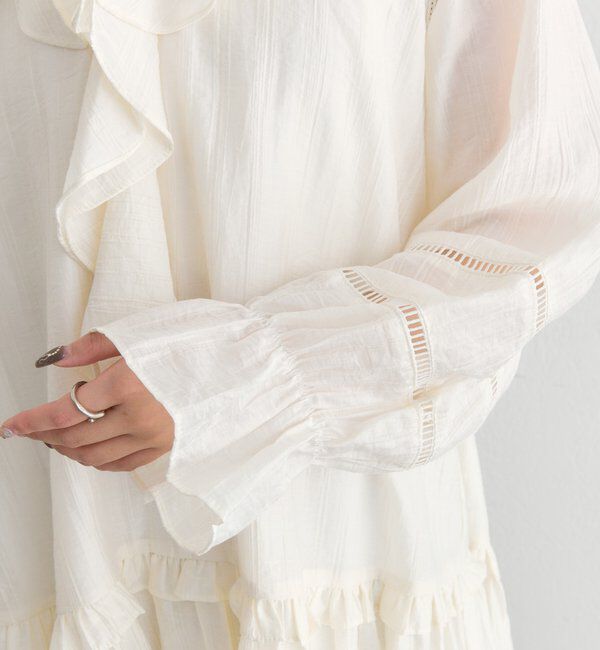  「ラッフルティアードミニワンピース」|ワンピース|