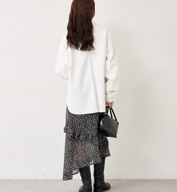  「裾レースツイルジャケット」|ブルゾン・スタジャン|