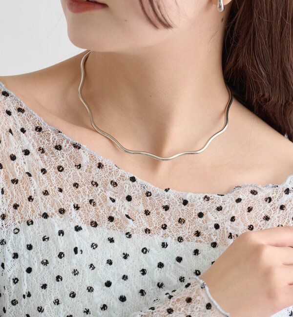  「【Lara】WAVEチョーカー」|リング|シルバー