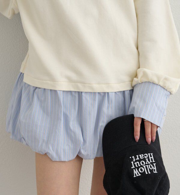  「バルーン切り替えミニワンピース」|ワンピース|