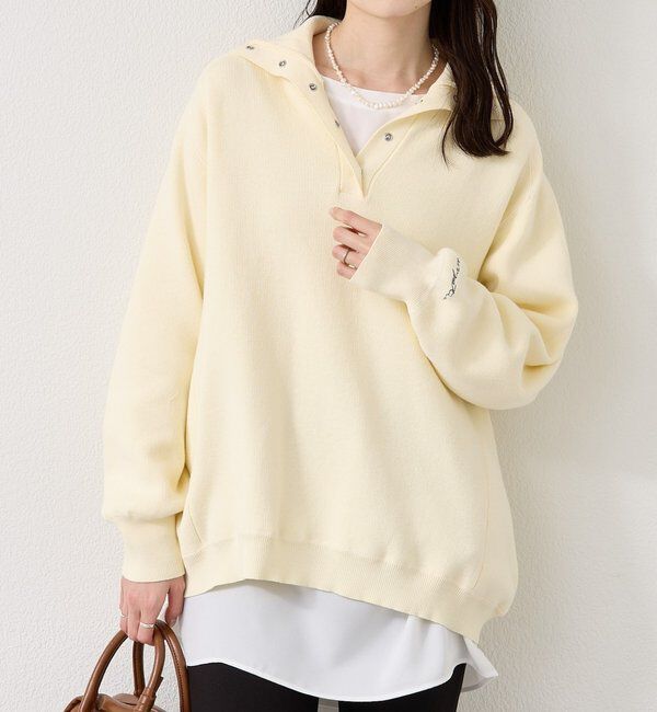  「26SSスウェットライクヘンリーニット」|ニット・セーター|アイボリー