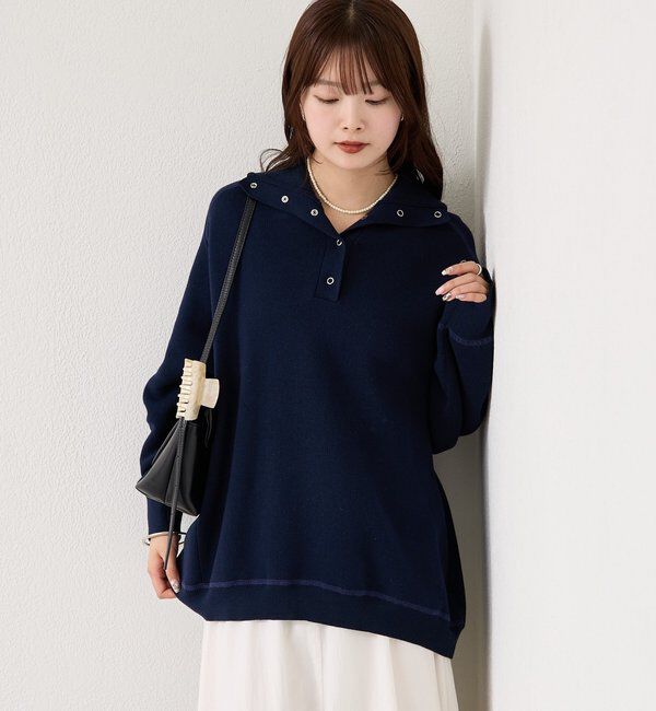  「26SSスウェットライクヘンリーニット」|ニット・セーター|