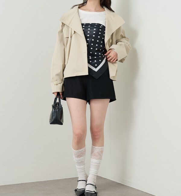  「ドットサテンスカーフ」|マフラー|