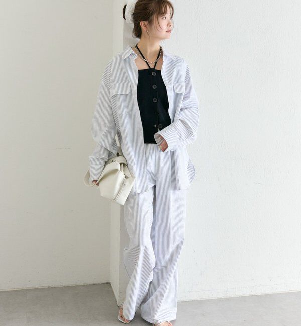  「ストライプBIGシャツ」|シャツ・ブラウス|