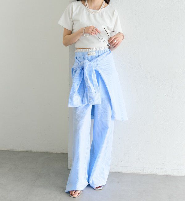  「ストライプBIGシャツ」|シャツ・ブラウス|