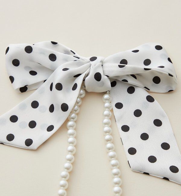  「Lara パール&times;ドットスカーフ」|バンダナ・スカーフ|