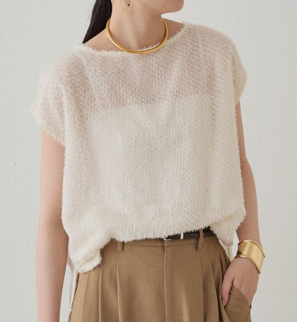  「フェザーフレンチブラウス」|シャツ・ブラウス|アイボリー