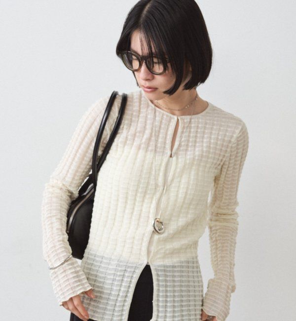  「シアーカーデ」|ニット・セーター|オフホワイト