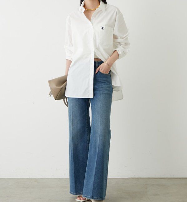  「ロゴ刺繍シャツ」|シャツ・ブラウス|