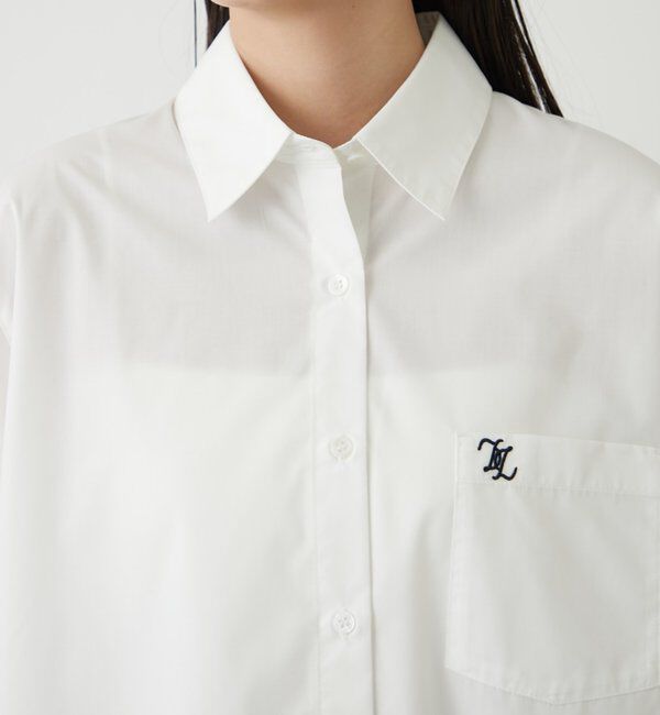  「ロゴ刺繍シャツ」|シャツ・ブラウス|
