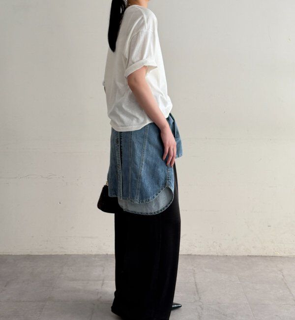  「サテンワイドイージーパンツ」|チノ|