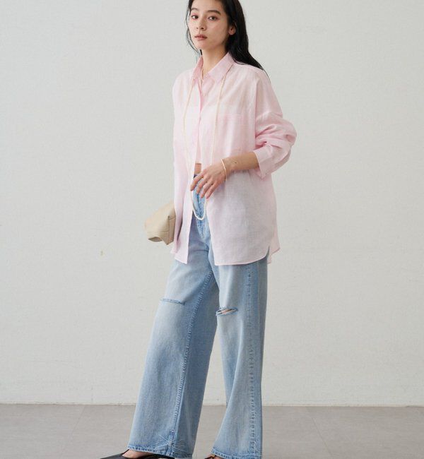  「カシュクール2wayリネンシャツ」|シャツ・ブラウス|
