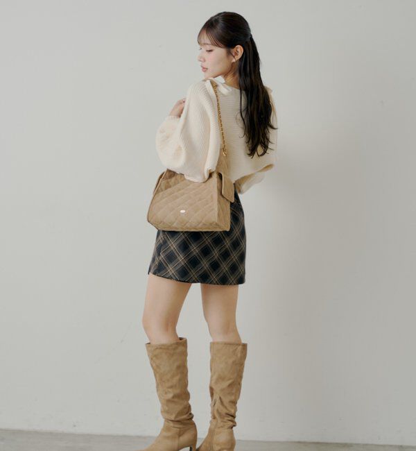  「ケーブルリボンキャミ+ボレロセット」|ニット・セーター|