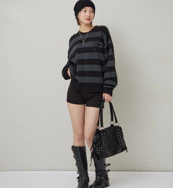  「KOOKYN KYジャガードボーダーニット」|ニット・セーター|