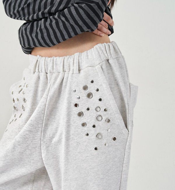  「アイレットスウェットパンツ」|チノ|ライトグレー