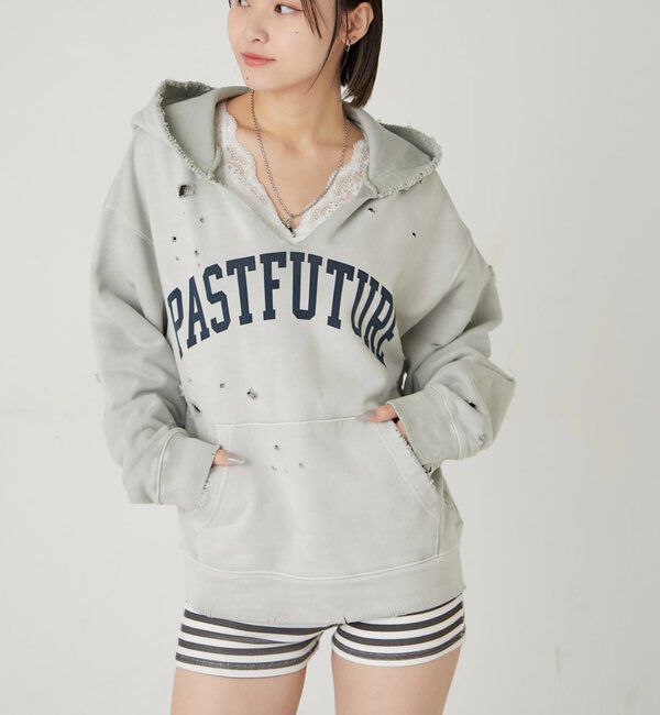  「【FromVintage】ダメージパーカー」|パーカー|