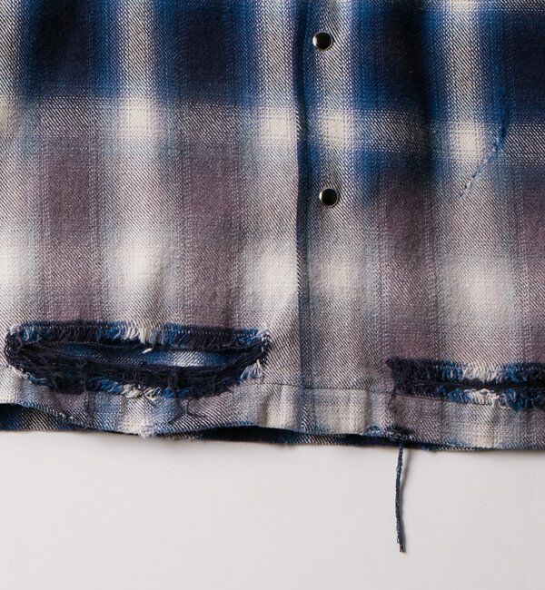  「【FromVintage】ダメージチェックシャツ」|シャツ・ブラウス|