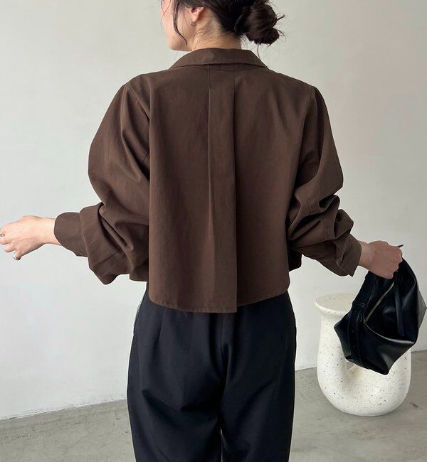 「【セットアップ対応】コットンクロップシャツ」|シャツ・ブラウス|