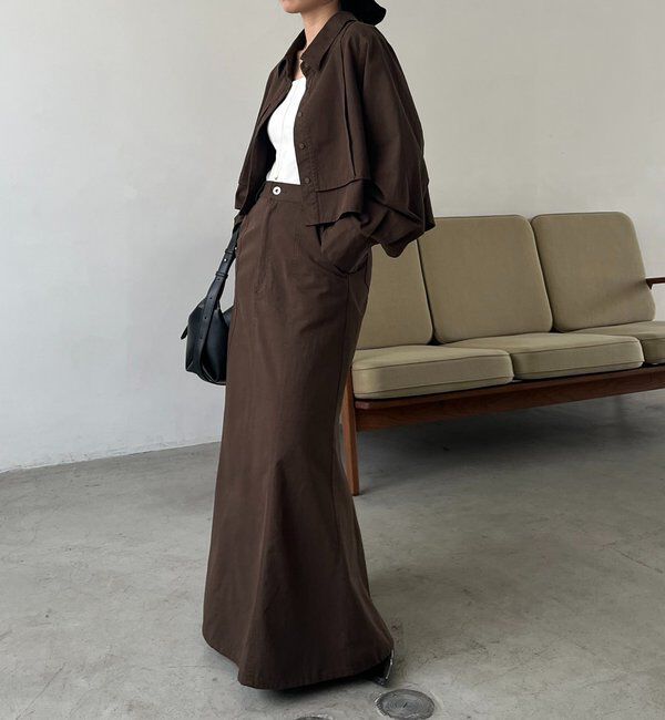  「【セットアップ対応】コットンクロップシャツ」|シャツ・ブラウス|