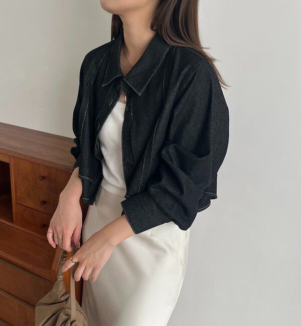  「【セットアップ対応】コットンクロップシャツ」|シャツ・ブラウス|