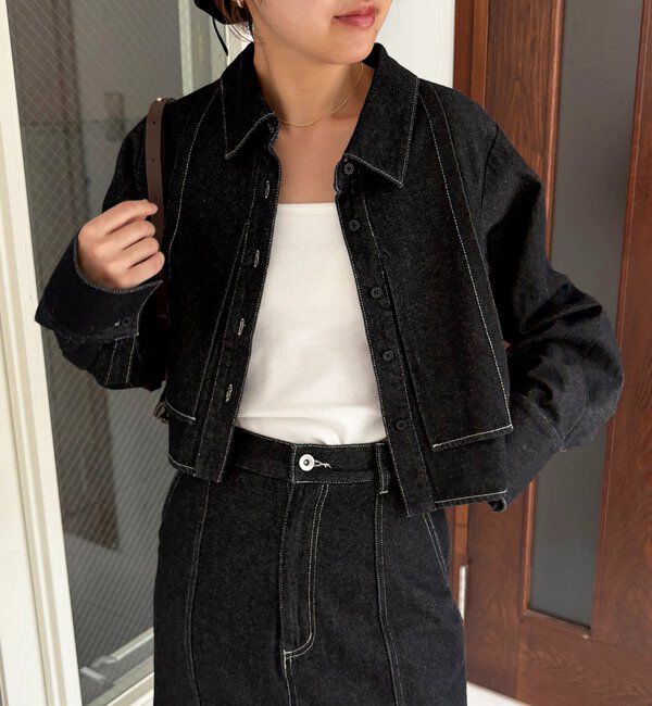  「【セットアップ対応】コットンクロップシャツ」|シャツ・ブラウス|