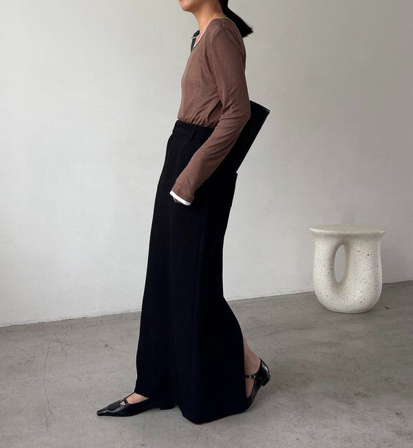  「【前後2WAY】2WAYボートネックシアーロンT」|Tシャツ・カットソー|