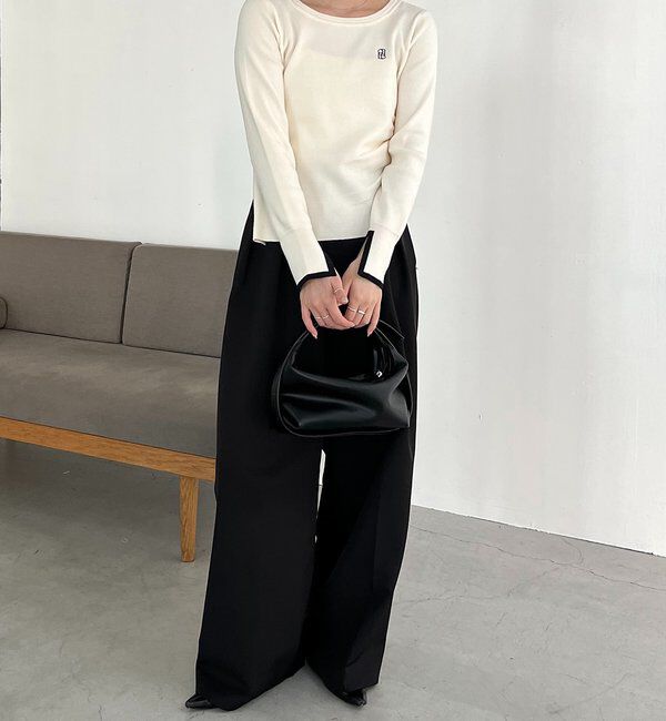  「1ポイントバイカラーニット」|ニット・セーター|