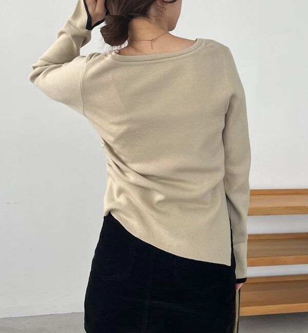  「1ポイントバイカラーニット」|ニット・セーター|