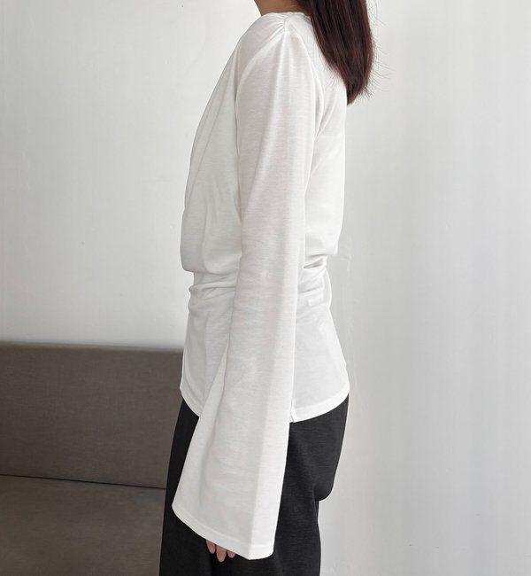  「ドレープアシメネックTシャツ」|Tシャツ・カットソー|