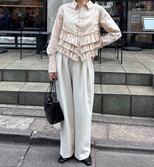  「裾フリルシャツ」|シャツ・ブラウス|