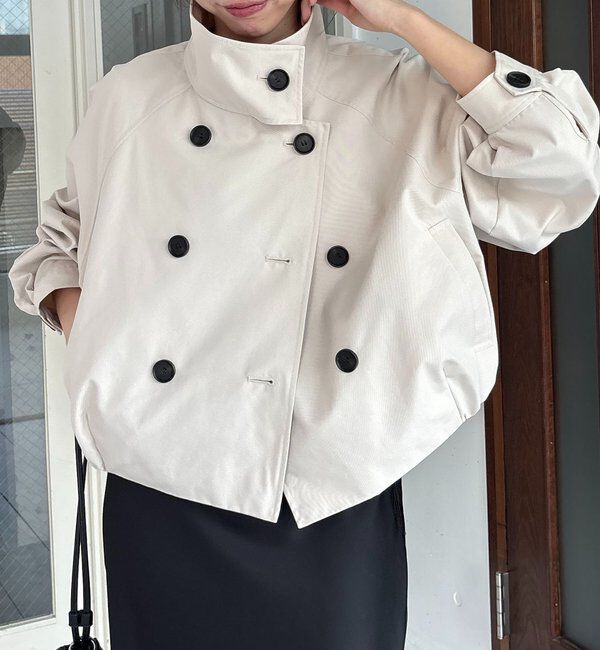  「【サイズ展開あり】ショートトレンチコート」|トレンチコート|