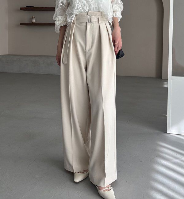  「【yuu企画】【サイズ展開あり】アシメウエストパンツ」|チノ|