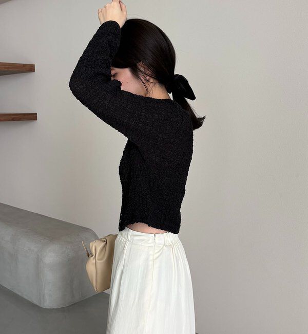  「【mana企画】シャーリングホックブラウス」|シャツ・ブラウス|