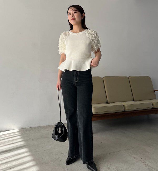  「フリンジペプラムニット」|ニット・セーター|