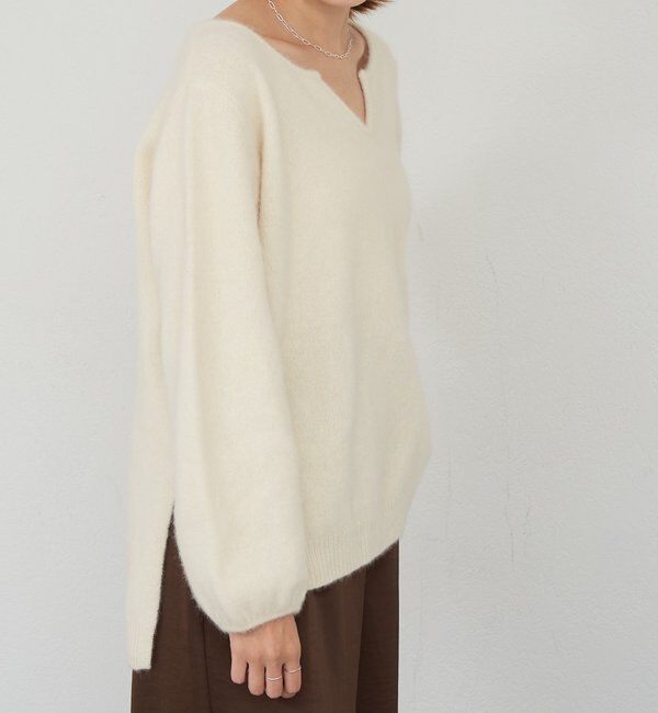  「ファーウールキーネックニット」|ニット・セーター|