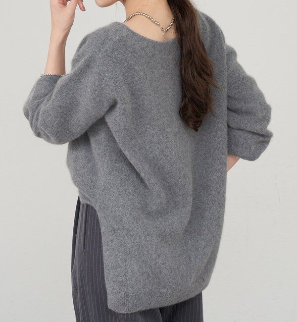  「ファーウールキーネックニット」|ニット・セーター|