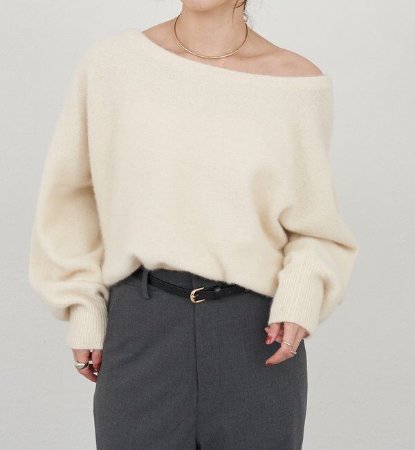  「ファーウールオフショルニット」|ニット・セーター|