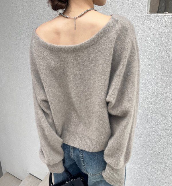  「ファーウールオフショルニット」|ニット・セーター|