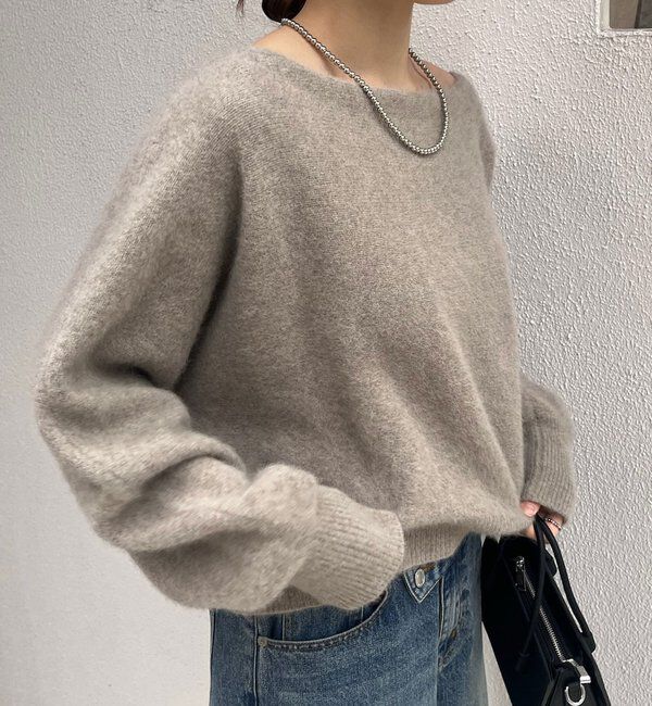  「ファーウールオフショルニット」|ニット・セーター|