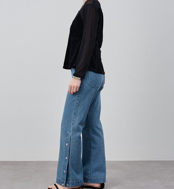  「サイドボタンデニム」|デニム|