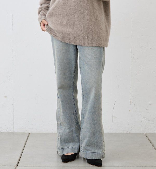  「サイドボタンデニム」|デニム|
