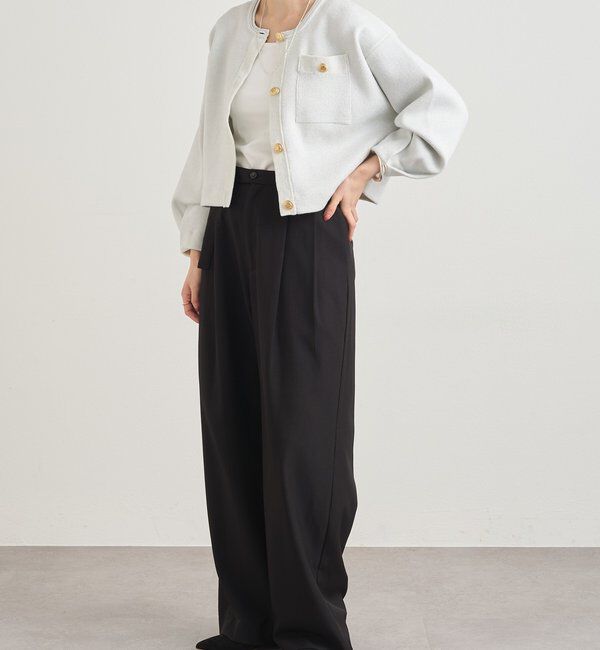  「ダブルタックワイドパンツ」|チノ|
