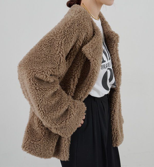  「ノーカラーボアコート」|その他|