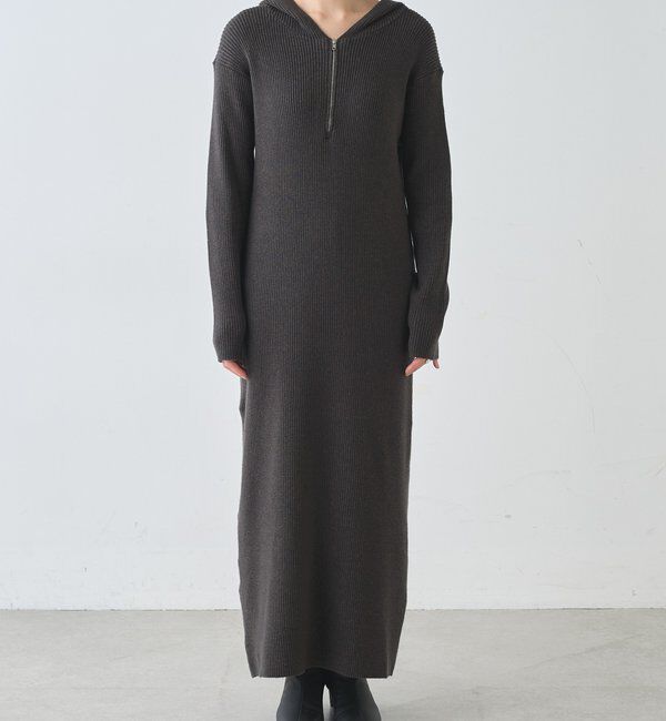  「フーデットジップワンピース」|ワンピース|