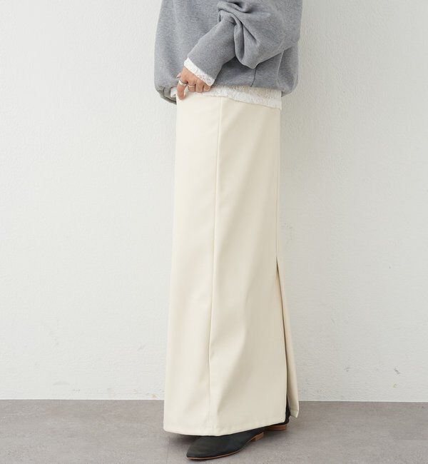  「レザーマキシスカート」|スカート|