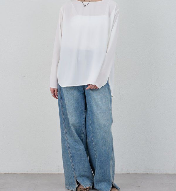  「サイドスリットブラウス」|シャツ・ブラウス|