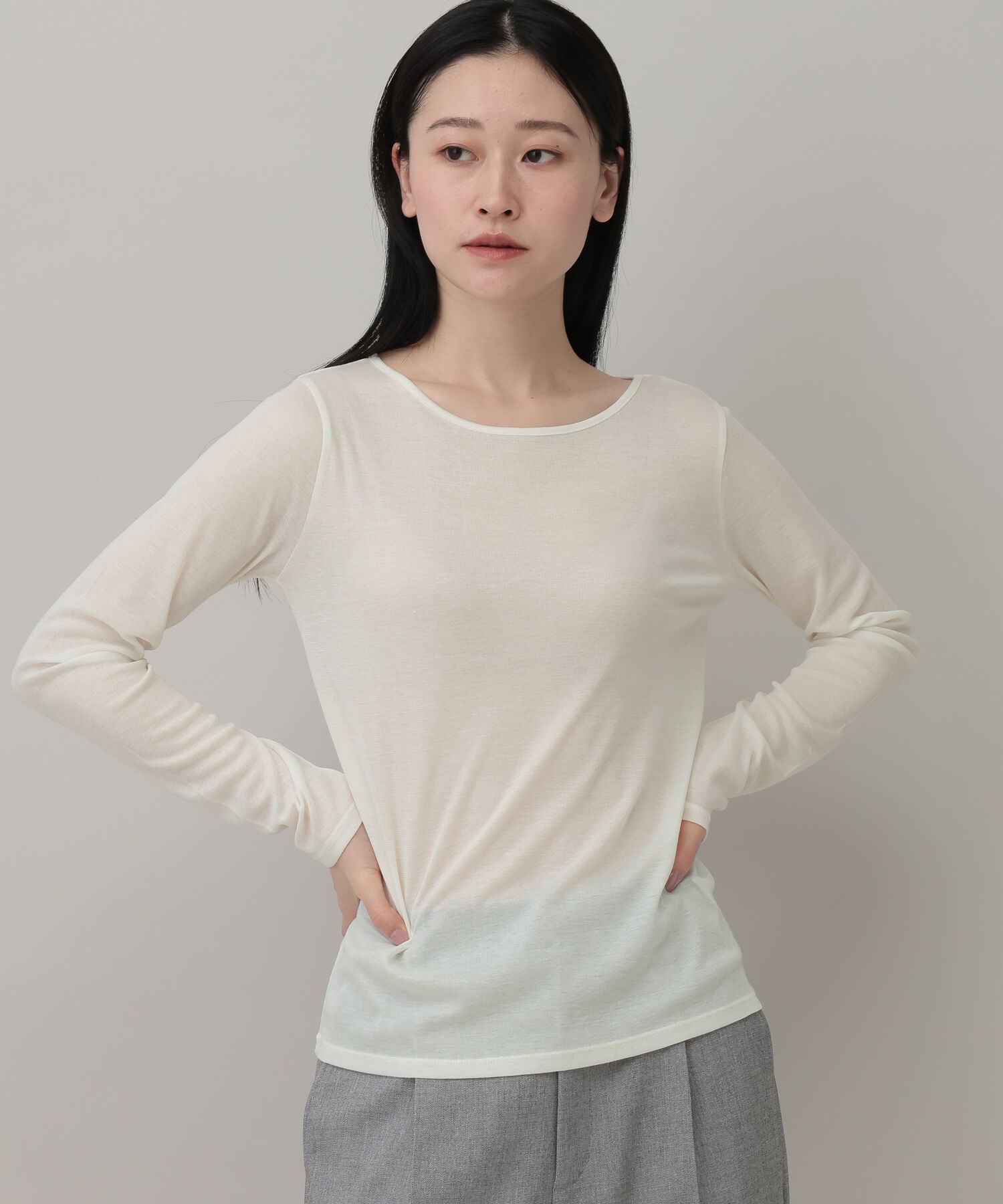 A part by 「ラメシアーカット_長袖」|Tシャツ・カットソー|ナチュラル