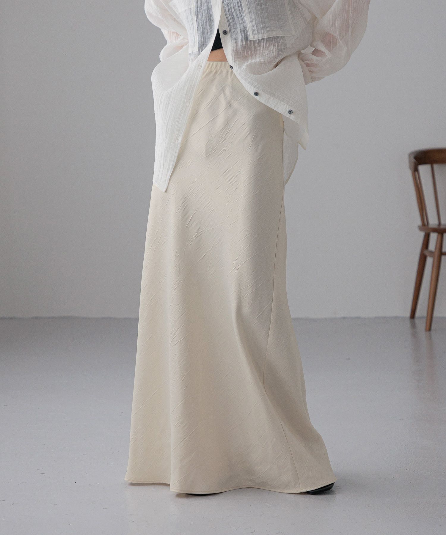 LOWRYS FARM「ストレッチサテンスカート」|スカート|NTL