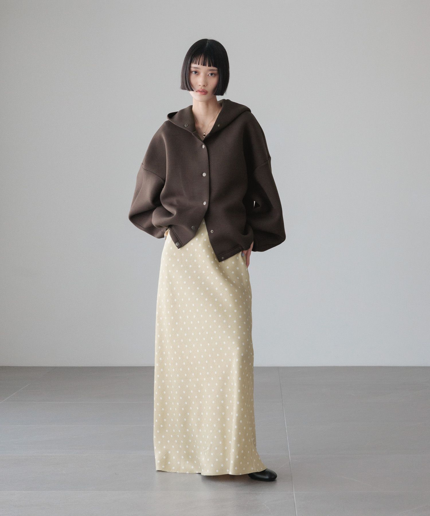 LOWRYS FARM「ストレッチサテンスカート」|スカート|