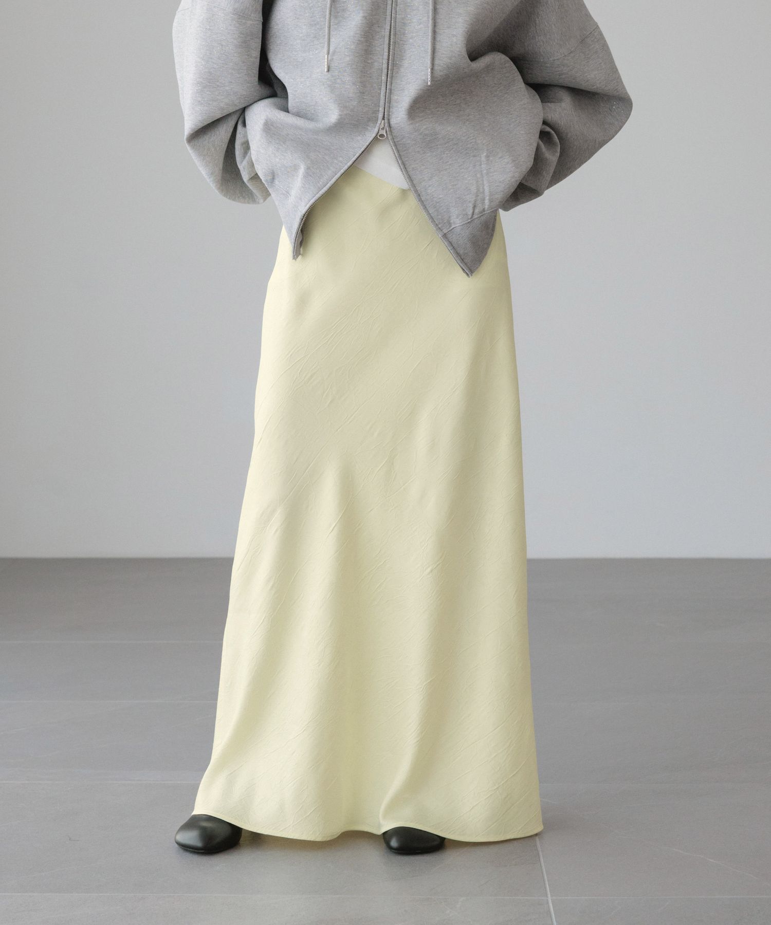 LOWRYS FARM「ストレッチサテンスカート」|スカート|イエロー５